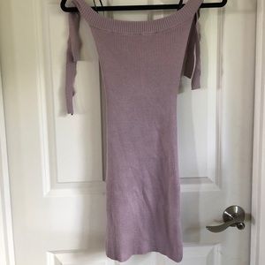 Misguided knit off the shoulder dress